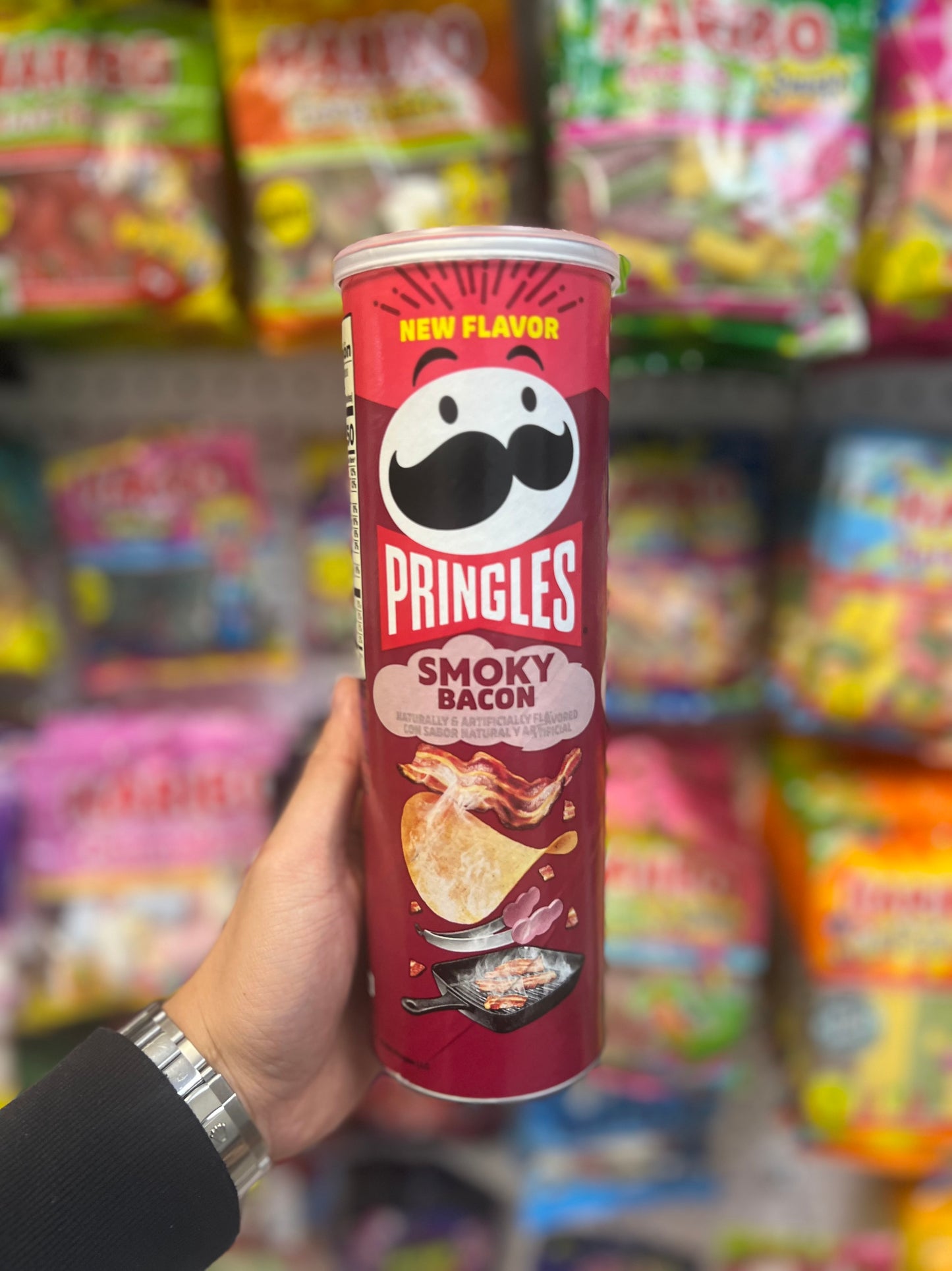 Pringles Smokey Bacon – Bold Bacon Flavor | Rare UK Snack | Worldwide Shipping