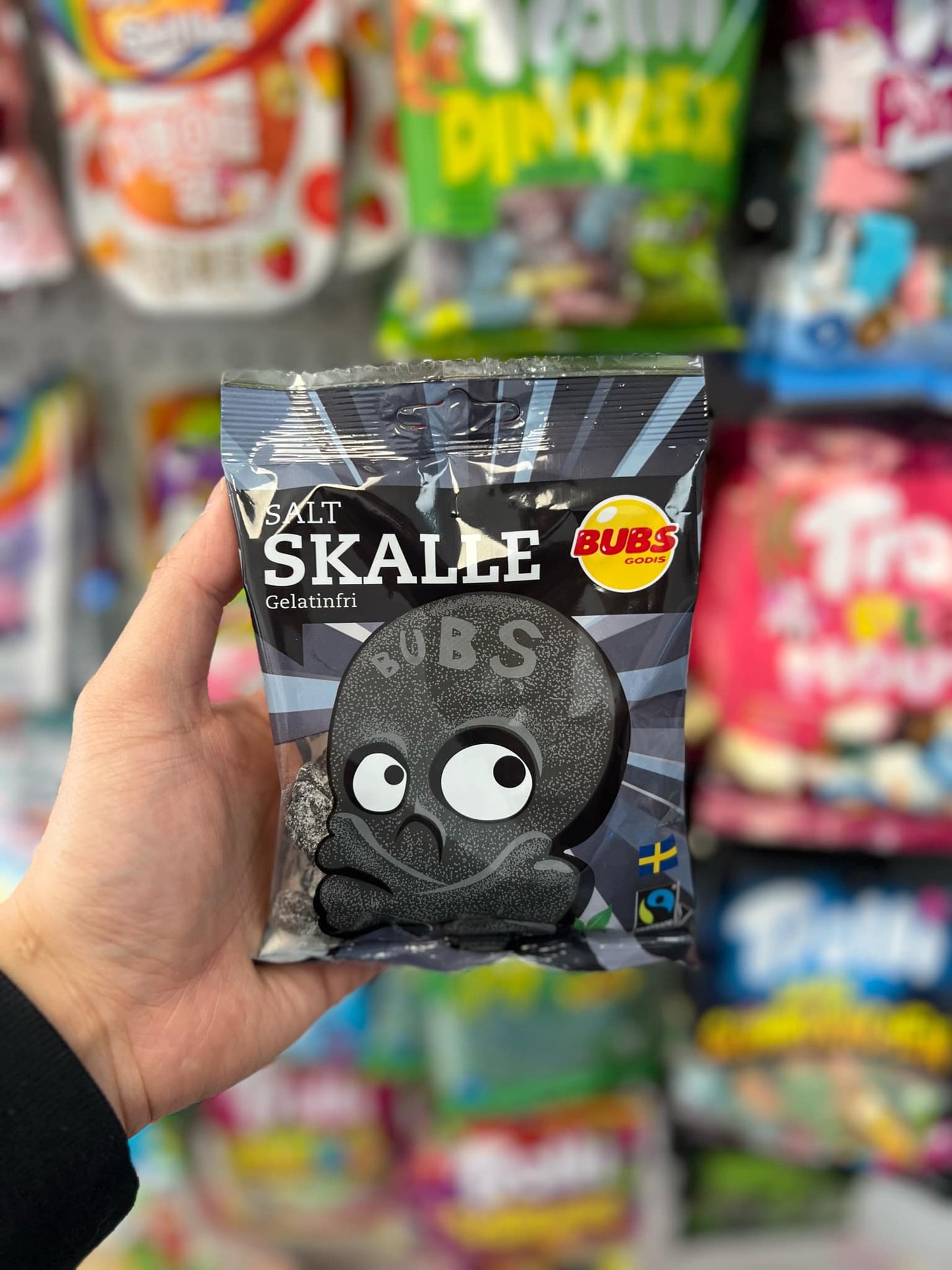 Bubs Godis Salt Skalle – Salty Licorice Skulls | Gelatin-Free Swedish Candy