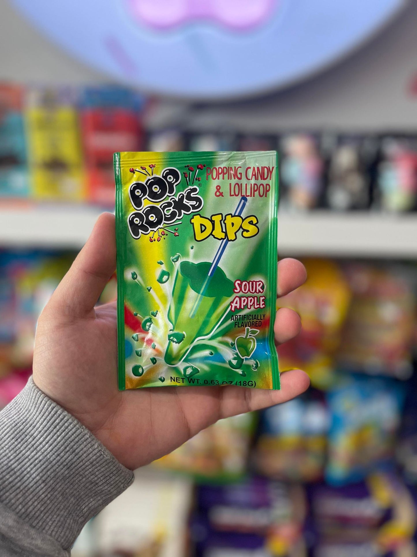 POP ROCKS - SOUR APPLE DIPS