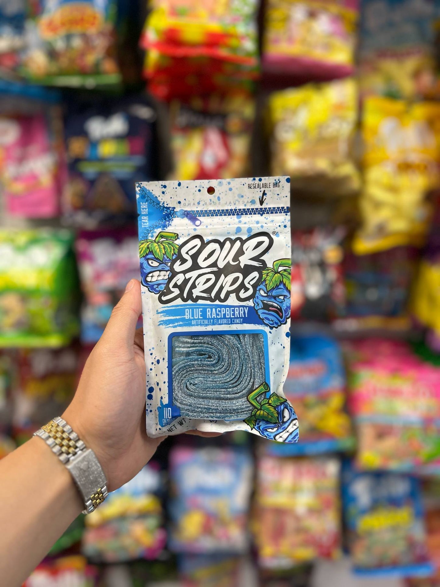 Sour Strips Blue Raspberry - 96g