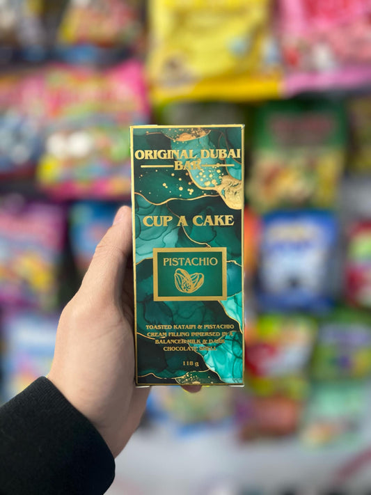 Original Dubai Bar Cup A Cake – Pistachio Flavored Soft & Moist Cake
