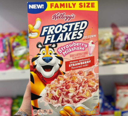 FLOCONS GIVRÉS MILKSHAKE À LA FRAISE (FORMAT FAMILIAL)