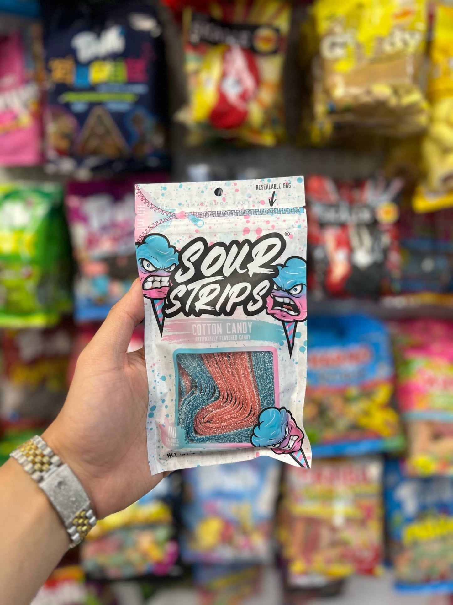 Sour Strips Cotton Candy - 96g