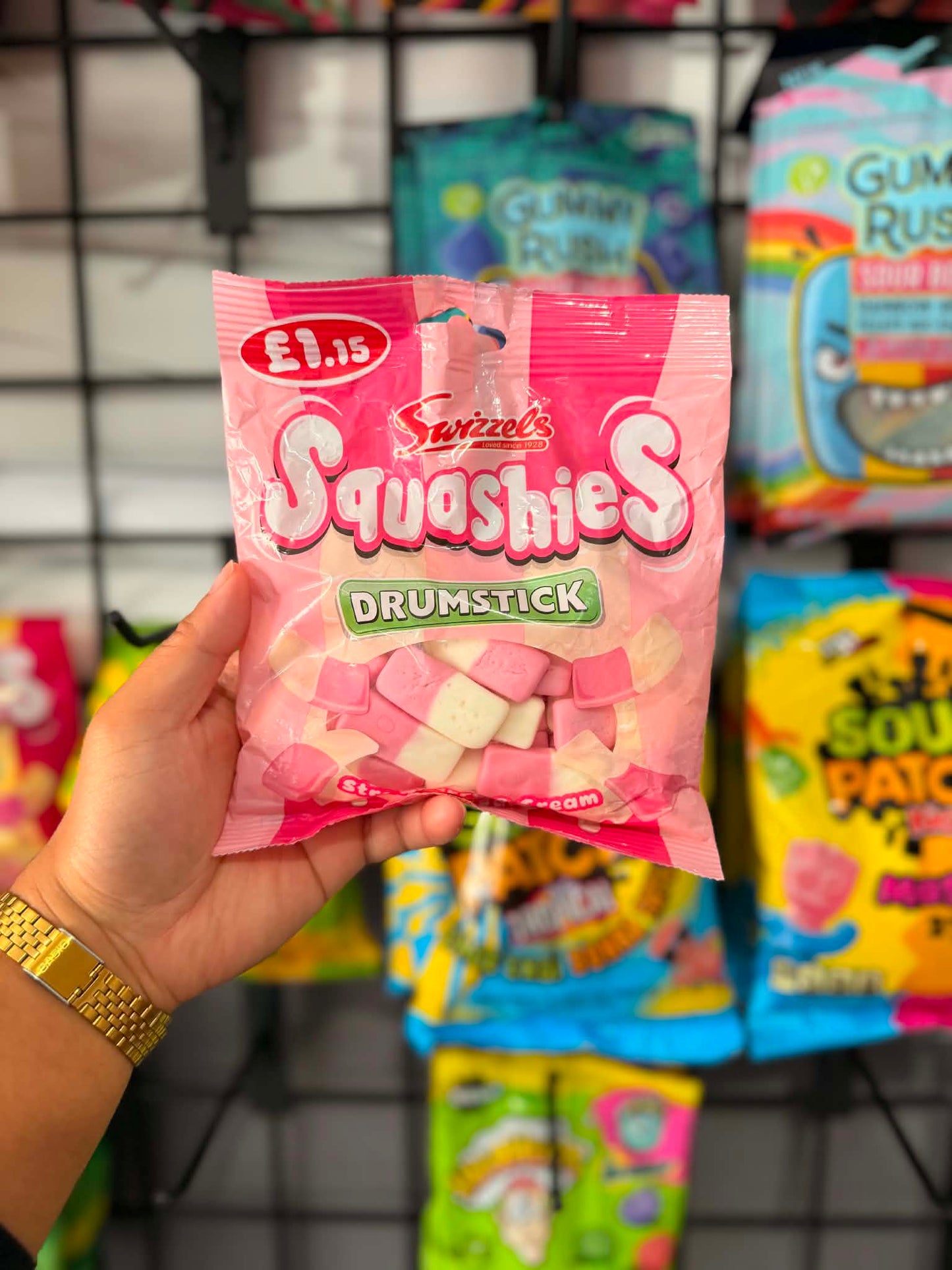 Squashies Drumstick Strawberries & Cream UK 120g – Imported British Candy