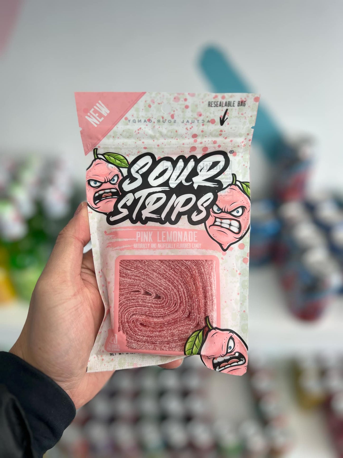 Sour Strips Pink Lemonade – Zesty & Chewy Candy | Sweet & Sour Twist