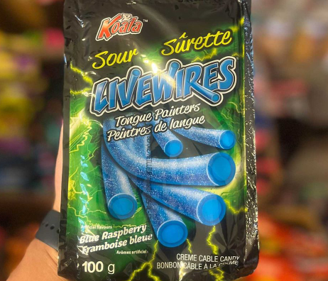 LIVEWIRES SOUR BLUEBERRY CREME CABLE CANDY (100g)