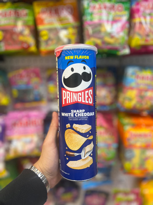Pringles Sharp White Cheddar – Limited U.S. Flavor | Crispy Cheddar Chips | Worldwide Shipping