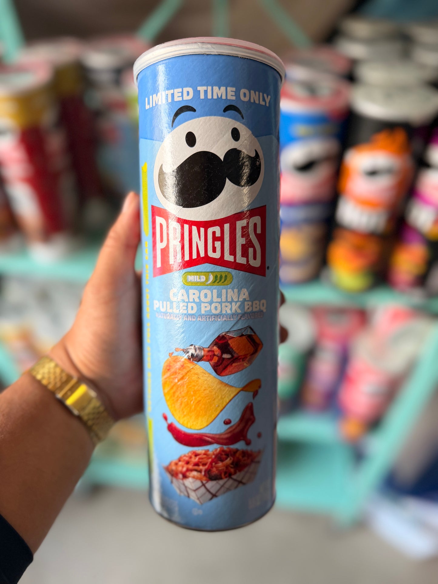Pringles Carolina Pulled Pork BBQ Potato Crisps 156g | Limited Edition USA Import