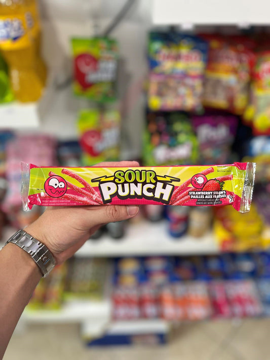 (USA) PAILLES À LA FRAISE SOUR PUNCH - 57G