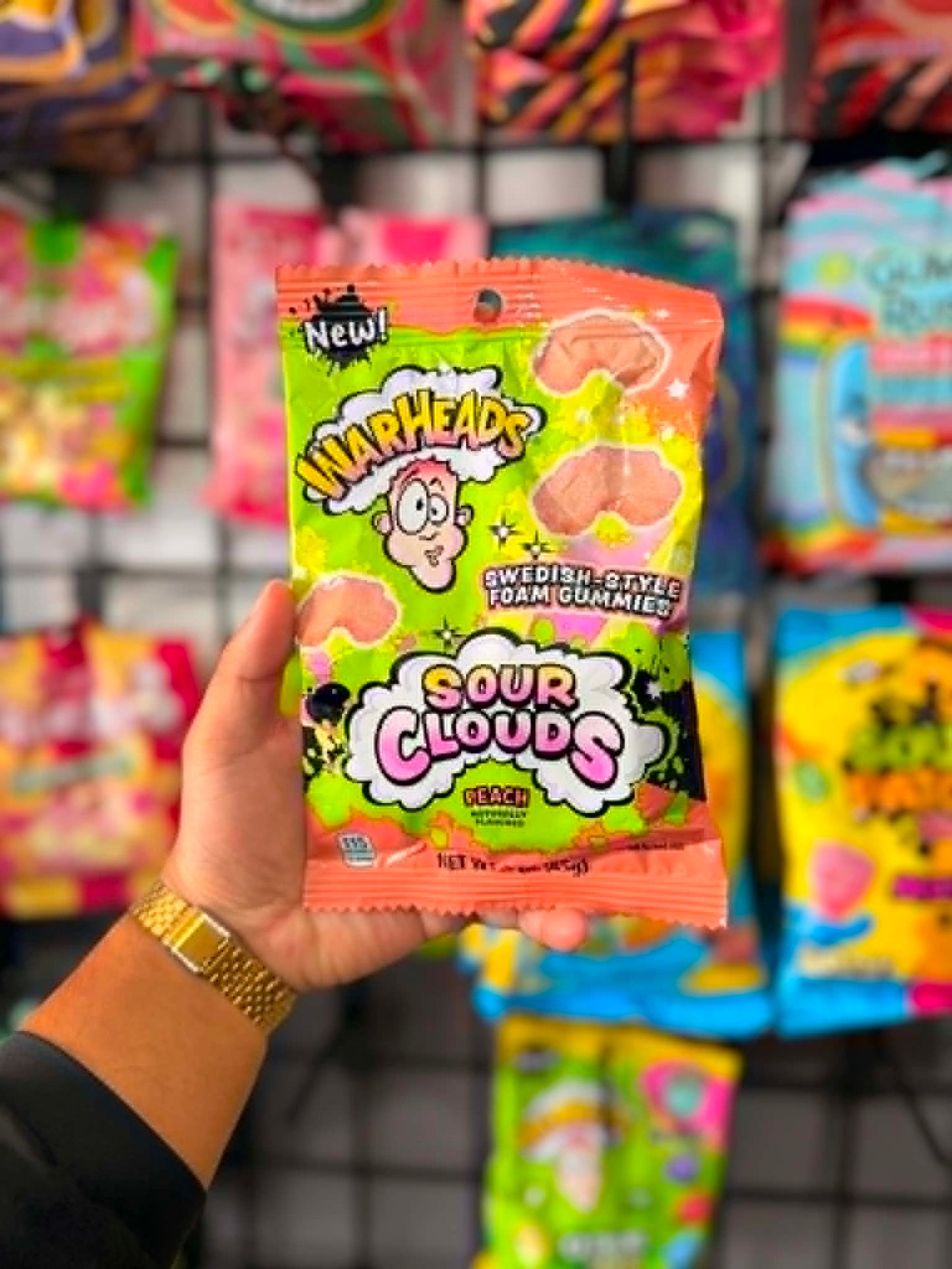 Warheads Sour Clouds Peach 3oz – Sour Peach Gummy Candy