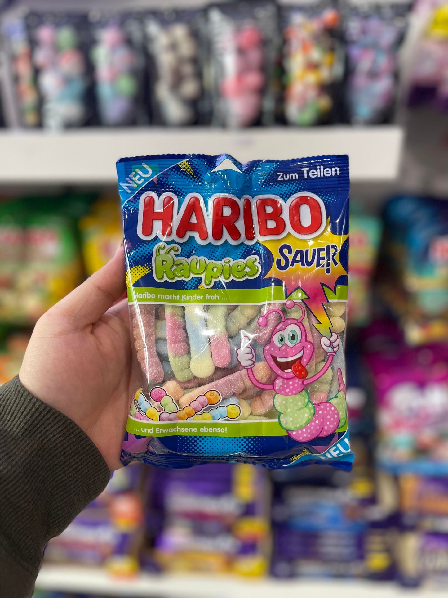 (GERMANY) HARIBO SAUER RAUPIES (SOUR CATEPILLARS) - 160G