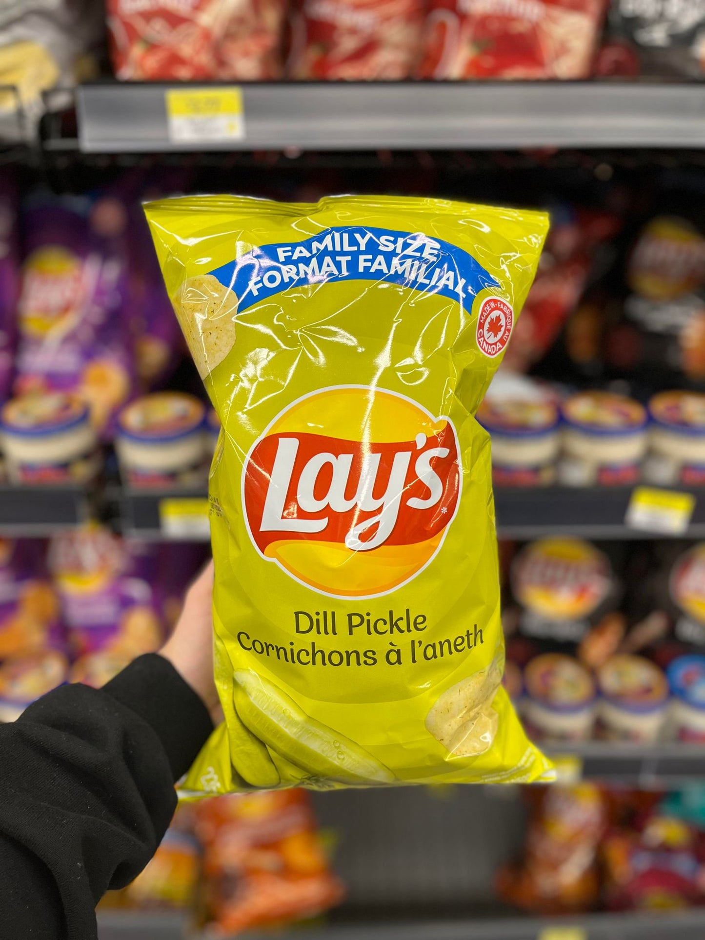 LAY'S cornichon à l'aneth format familial (CANADA) - 235g