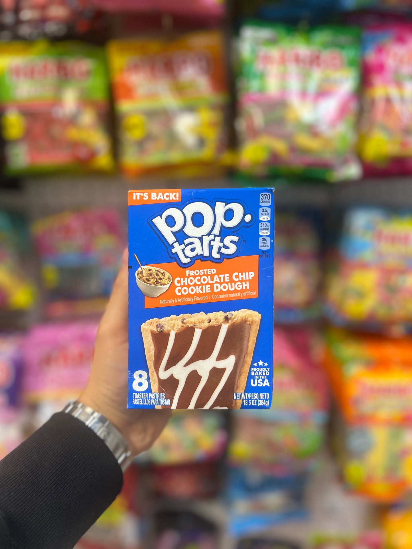 Pop-Tarts Frosted Chocolate Chip Cookie Dough - 8 Pack | Rare USA Flavor | Worldwide Shipping