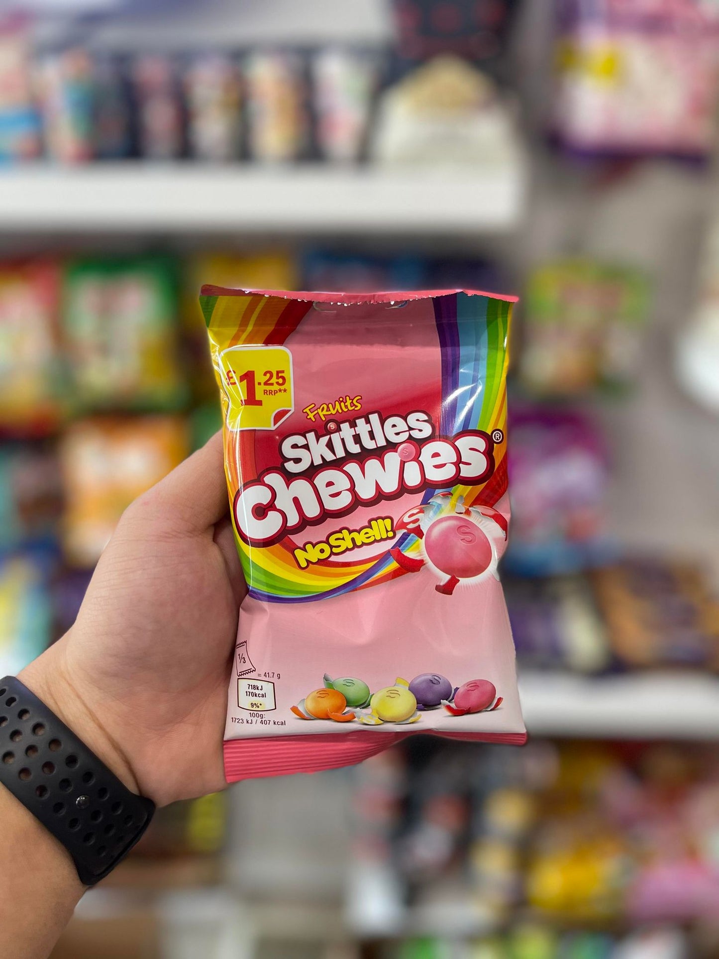 SKITTLES CHEWIES - NO SHELL FRUITS (125g)