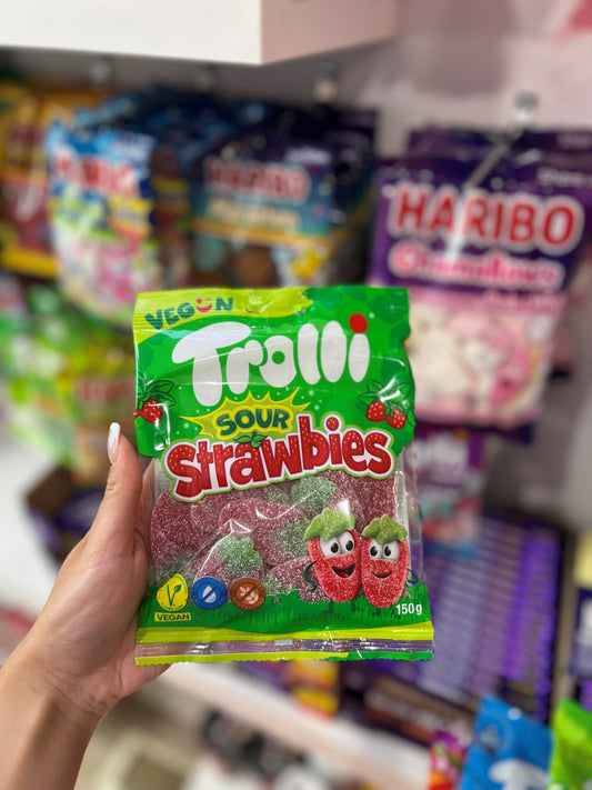 (GERMANY) TROLLI SOUR STRAWBIES (VEGAN) 150G