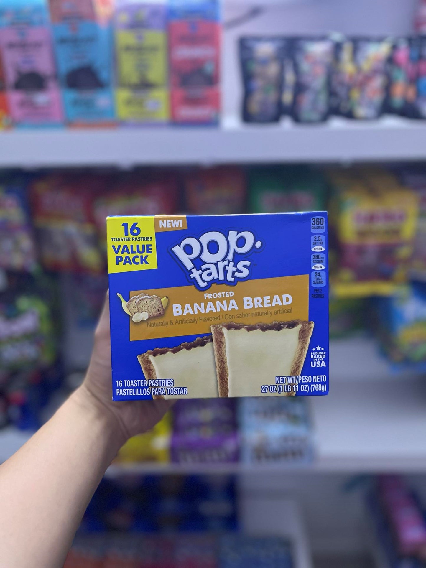 (USA) PAIN À LA BANANE GIVRÉ POP TARTS - 16PK