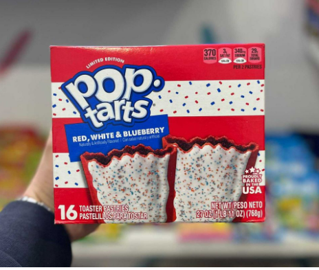 POP TARTS ROUGE BLANC ET BLEUET ÉDITION LIMITÉE (USA) - 16CT