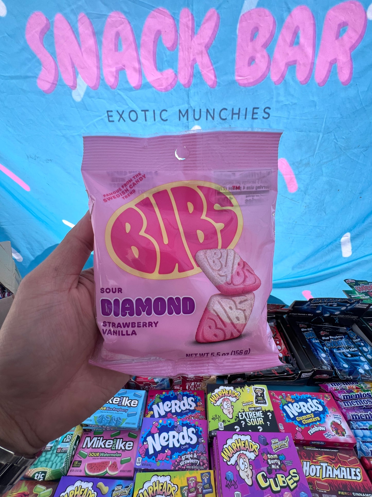 BUBS Sour Diamond Strawberry Vanilla - Viral Swedish Candy