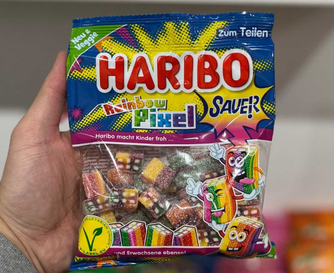 HARIBO SOUR PIXEL ARC-EN-CIEL 160g (ALLEMAGNE)