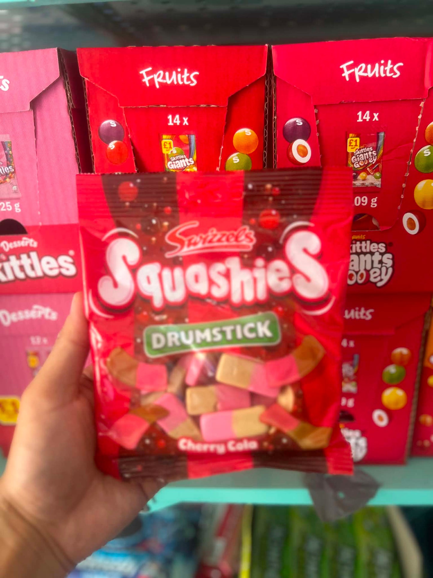 Swizzels Squashies Drumstick Cherry Cola Gummy Sweets 120g (UK)